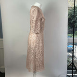 Dolce & Gabbana Nude Pink Lace Shift Dress M