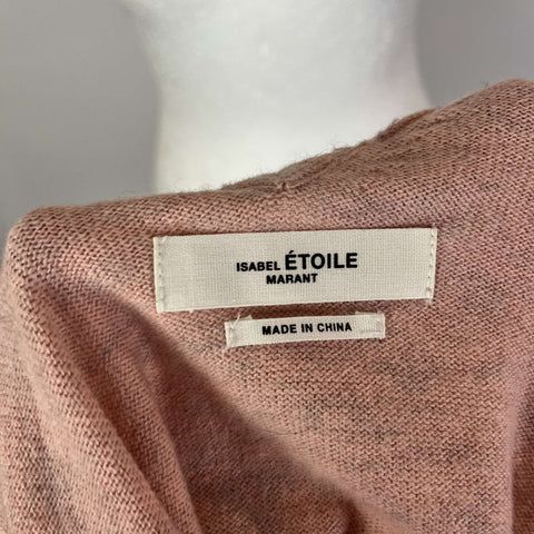 Isabel Marant Etoile Pastel Pink Wool & Cotton V Detail Sweater S