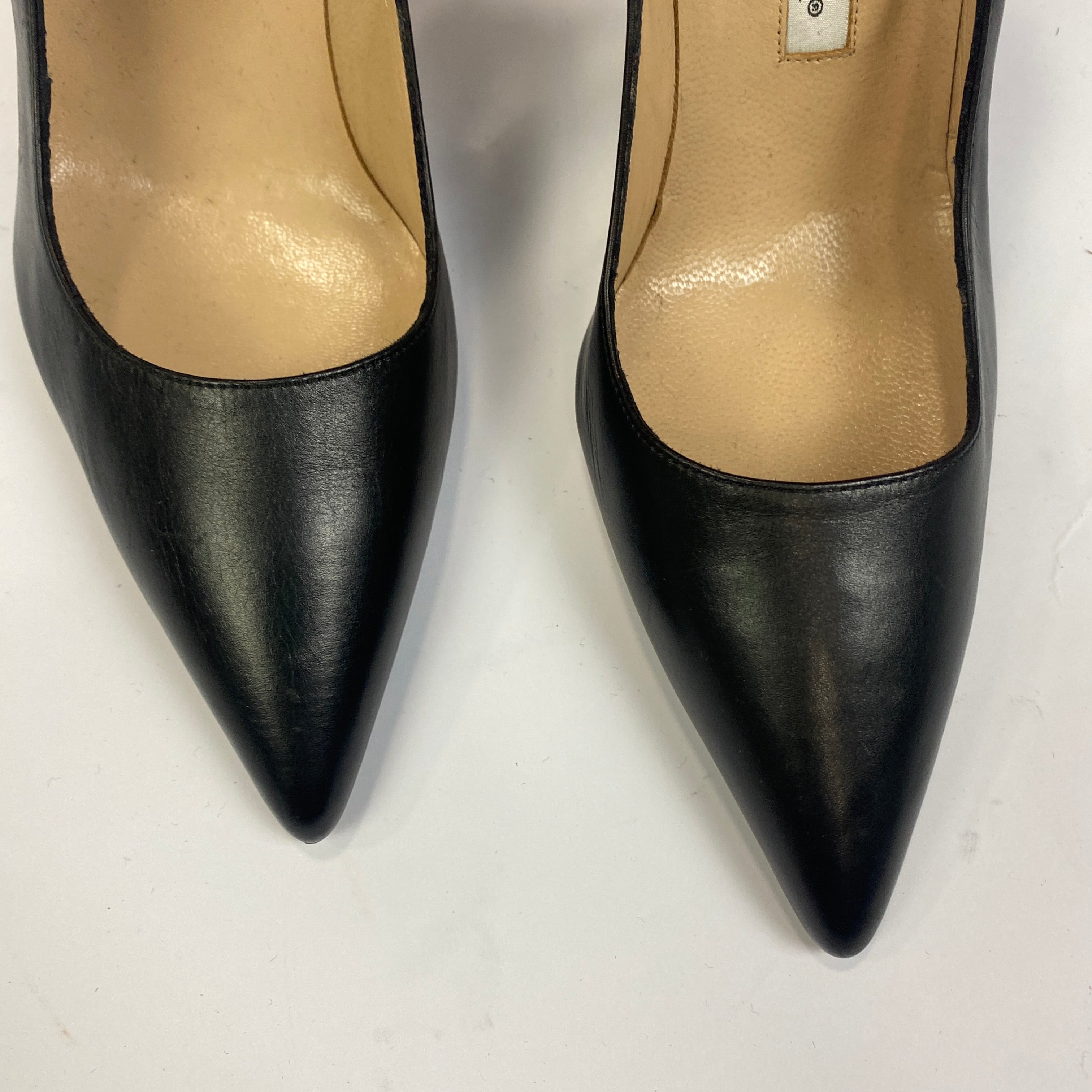 Manolo Blahnik Black Belta Studded Wrap 105mm Heels 37.5