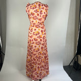 An'ge Shades of Pink Floral Print Cotton Maxi Dress XS