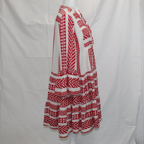Devotion Twins £240 Red & White Jacquard Sundress M