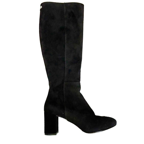 Russell & Bromley Brand New £525 Black Suede Knee Boots 38