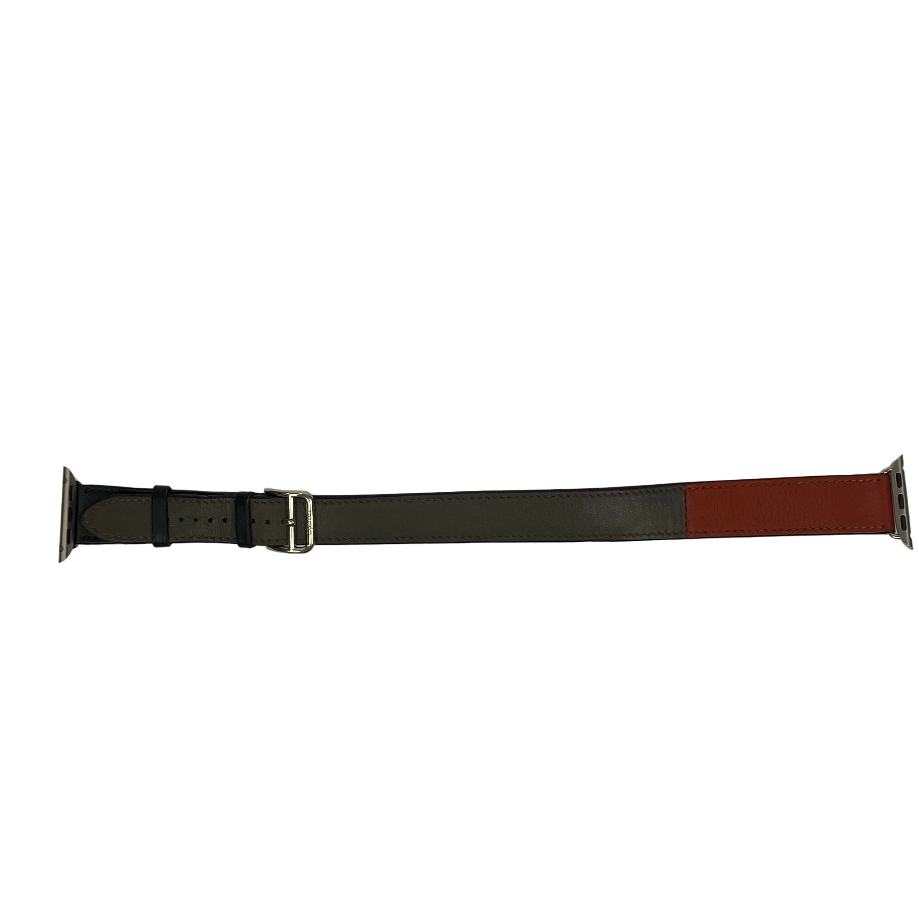 Hermès x Apple Double Tour Tri Colour Leather Watch Strap 42mm