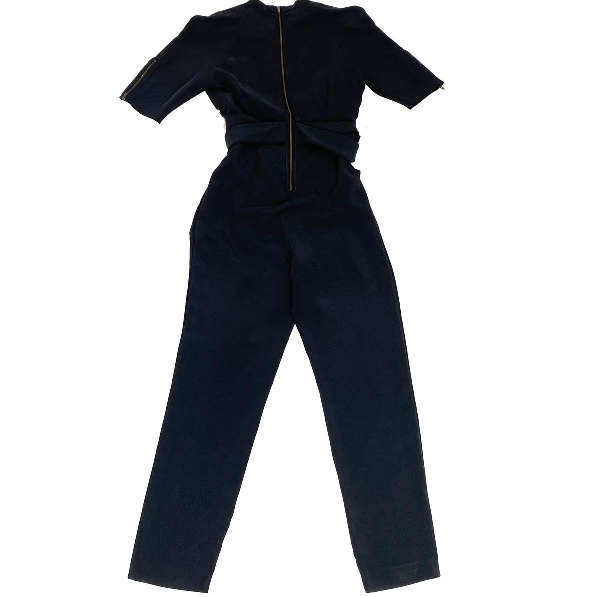 Stella McCartney Black Silk Twill Tuxedo Jumpsuit XL