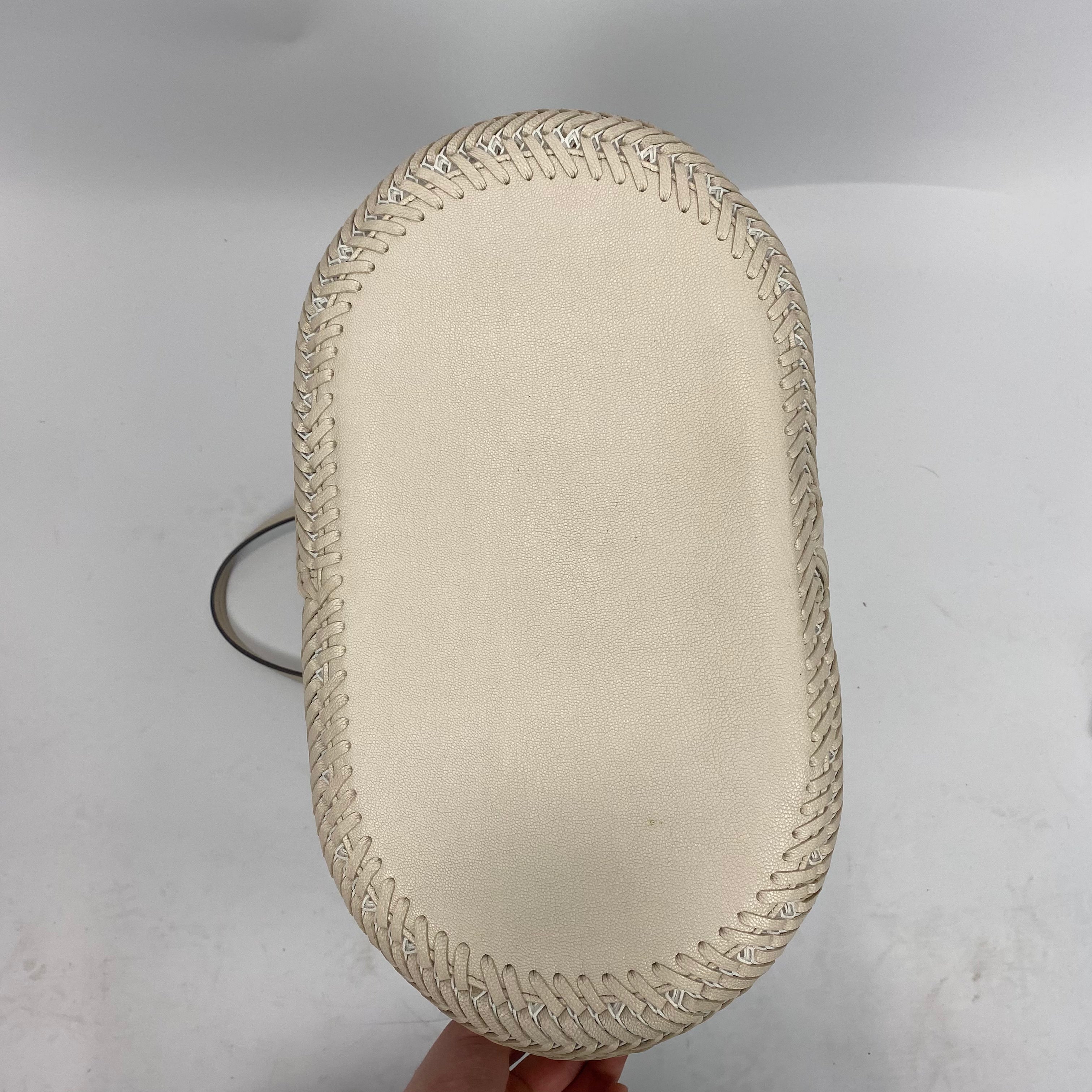 Anya Hindmarch Ivory Woven Leather Large Tote Bag