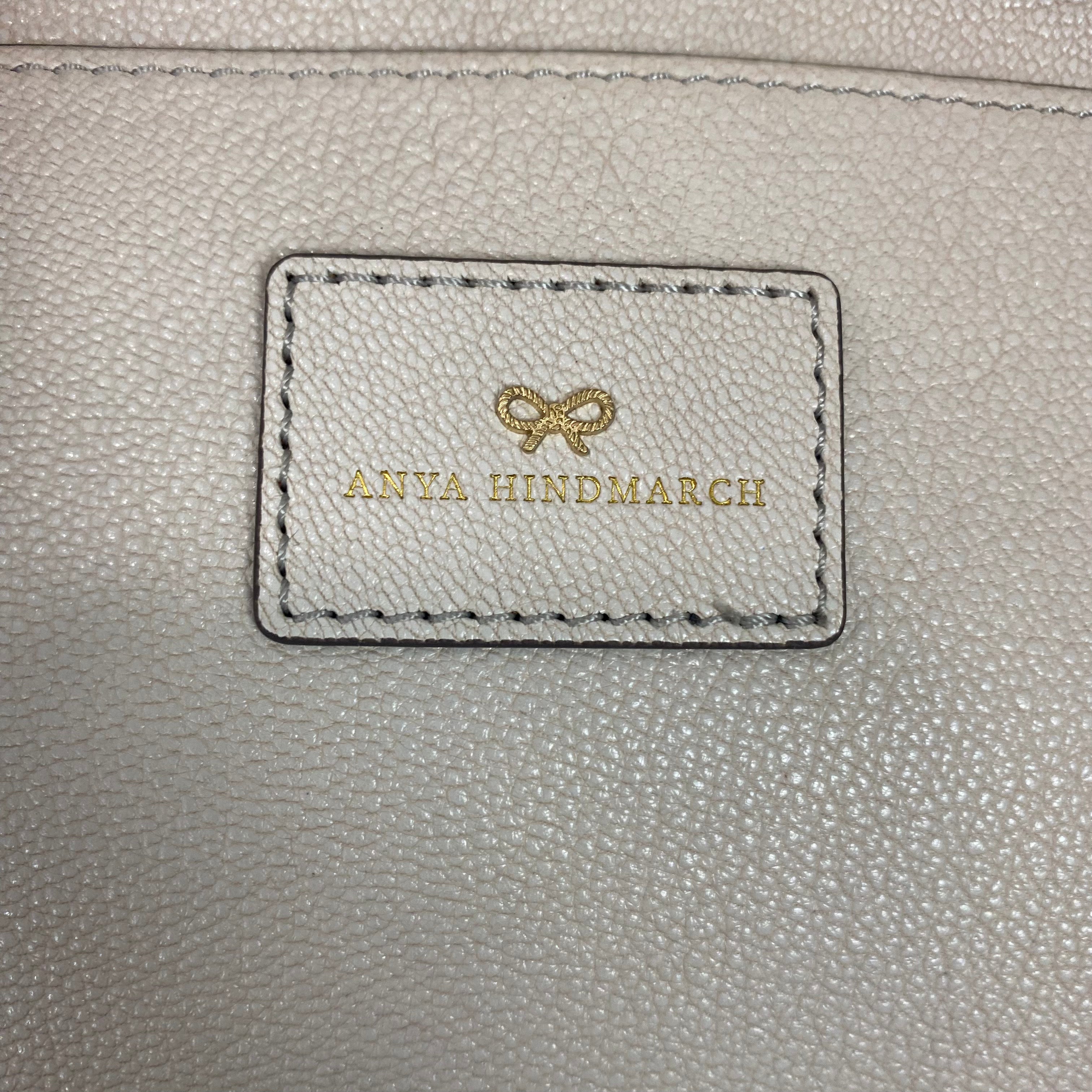 Anya Hindmarch Ivory Woven Leather Large Tote Bag