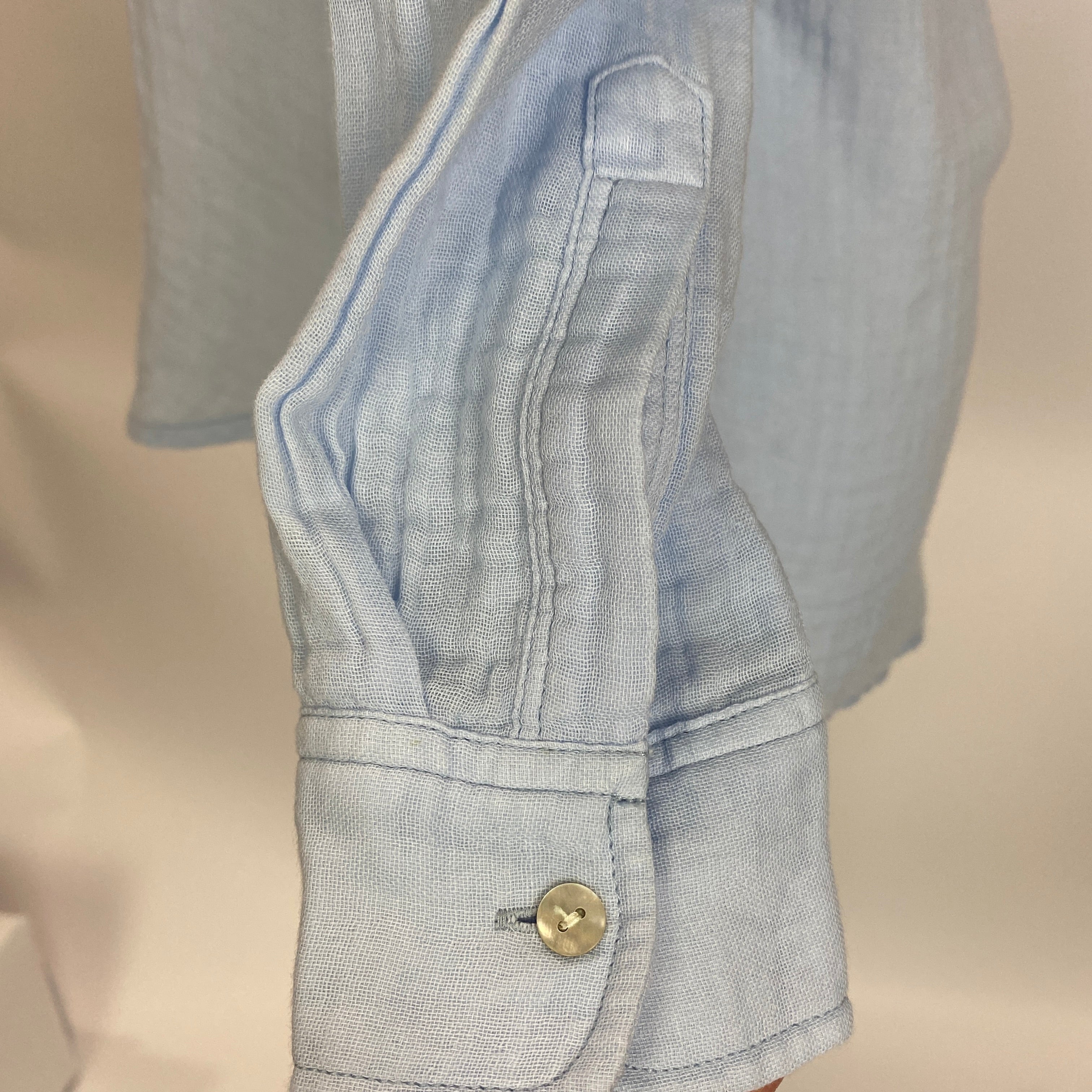Rails Sky Blue Organic Cotton Weave Shirt XS