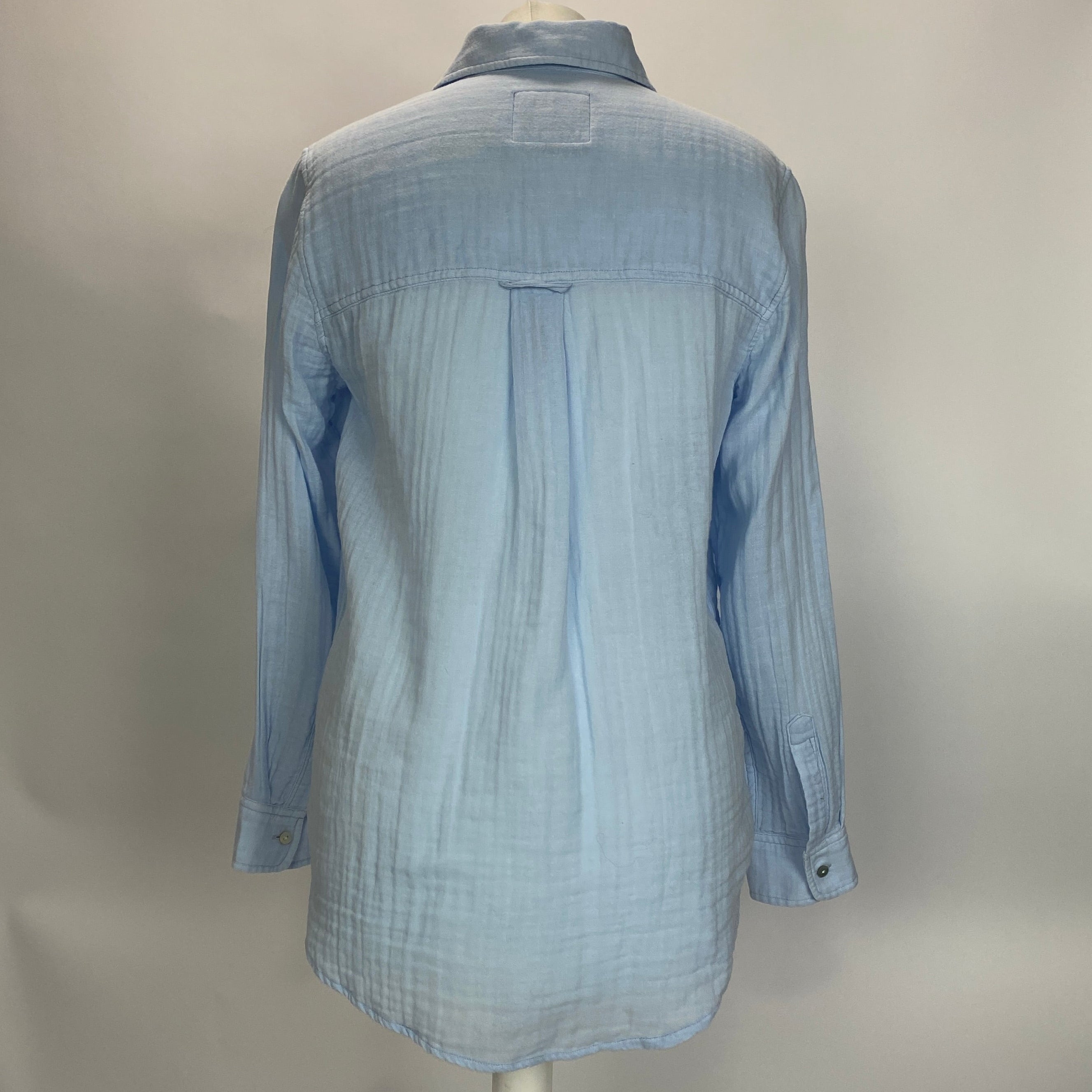 Rails Sky Blue Organic Cotton Weave Shirt XS