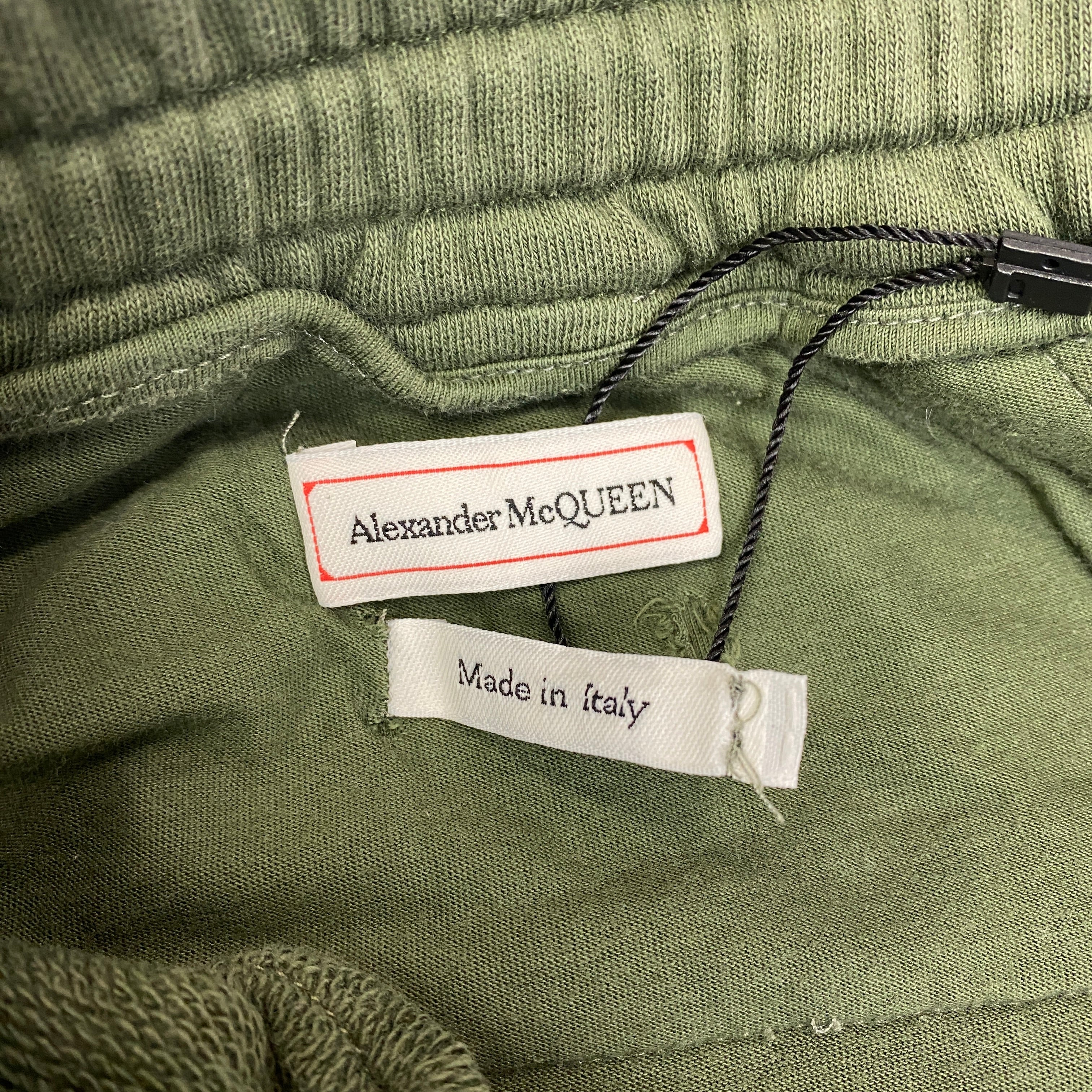 Alexander McQueen Green £450 Oversized Logo Tracksuit Bottoms XS/S