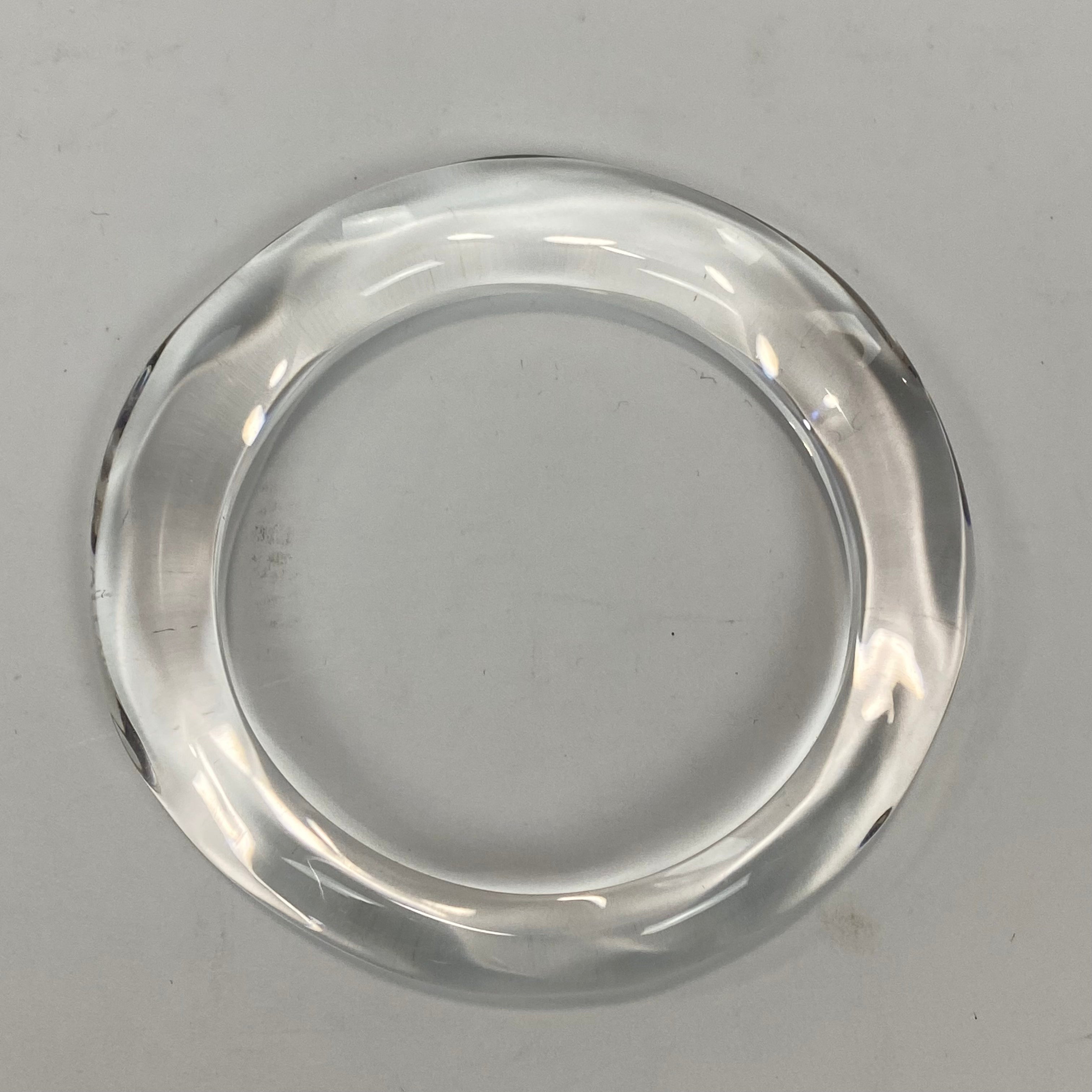 Alexis Bittar New Set of Two Clear Lucite Wave Bangles