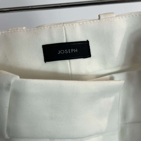 Joseph Brand New £215 White Bing Court Double Cotton Pants XS