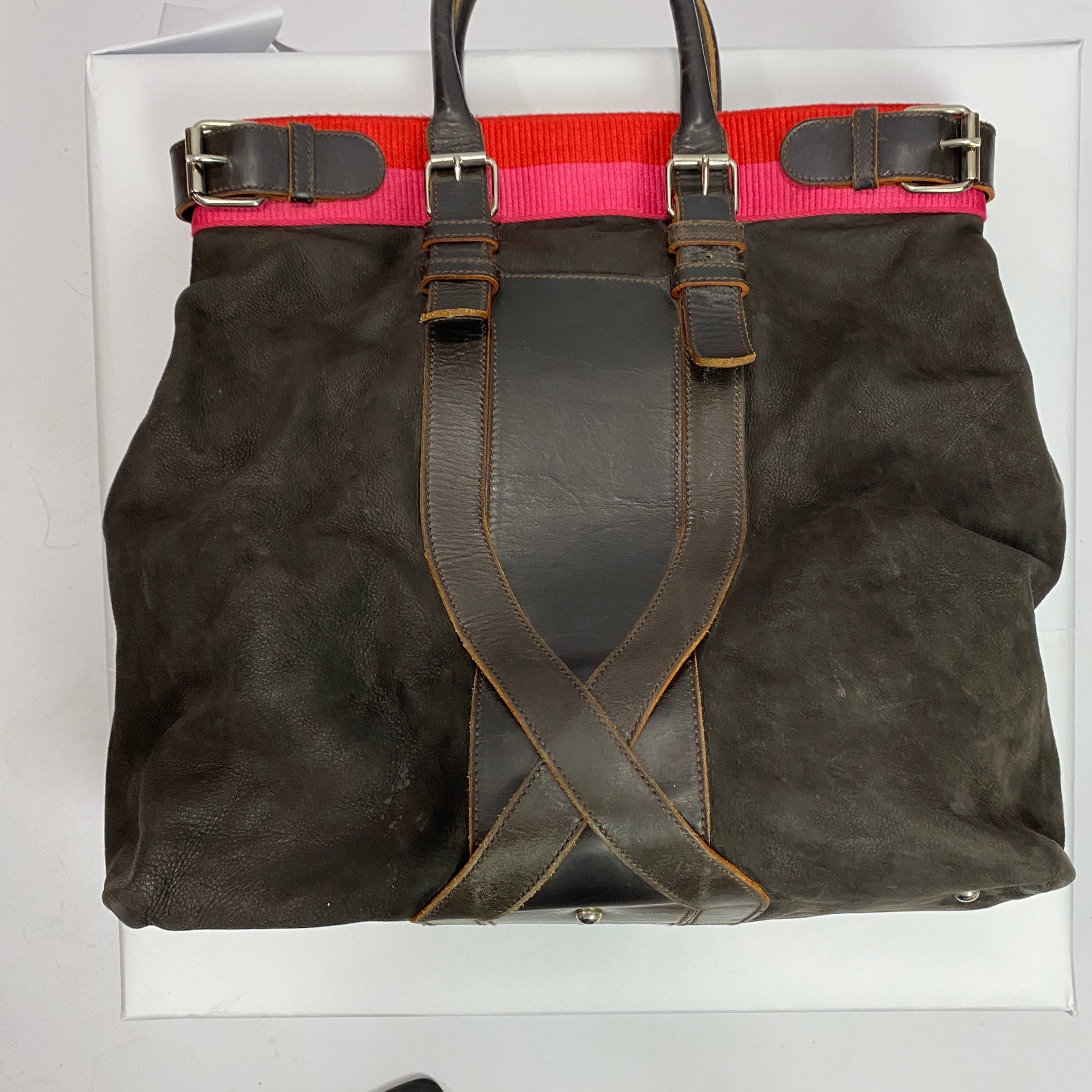 Loewe Bitter Chocolate Nubuck Large Anagram Shoulderbag