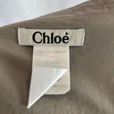 Chloe Putty Cotton Midi Skirt M