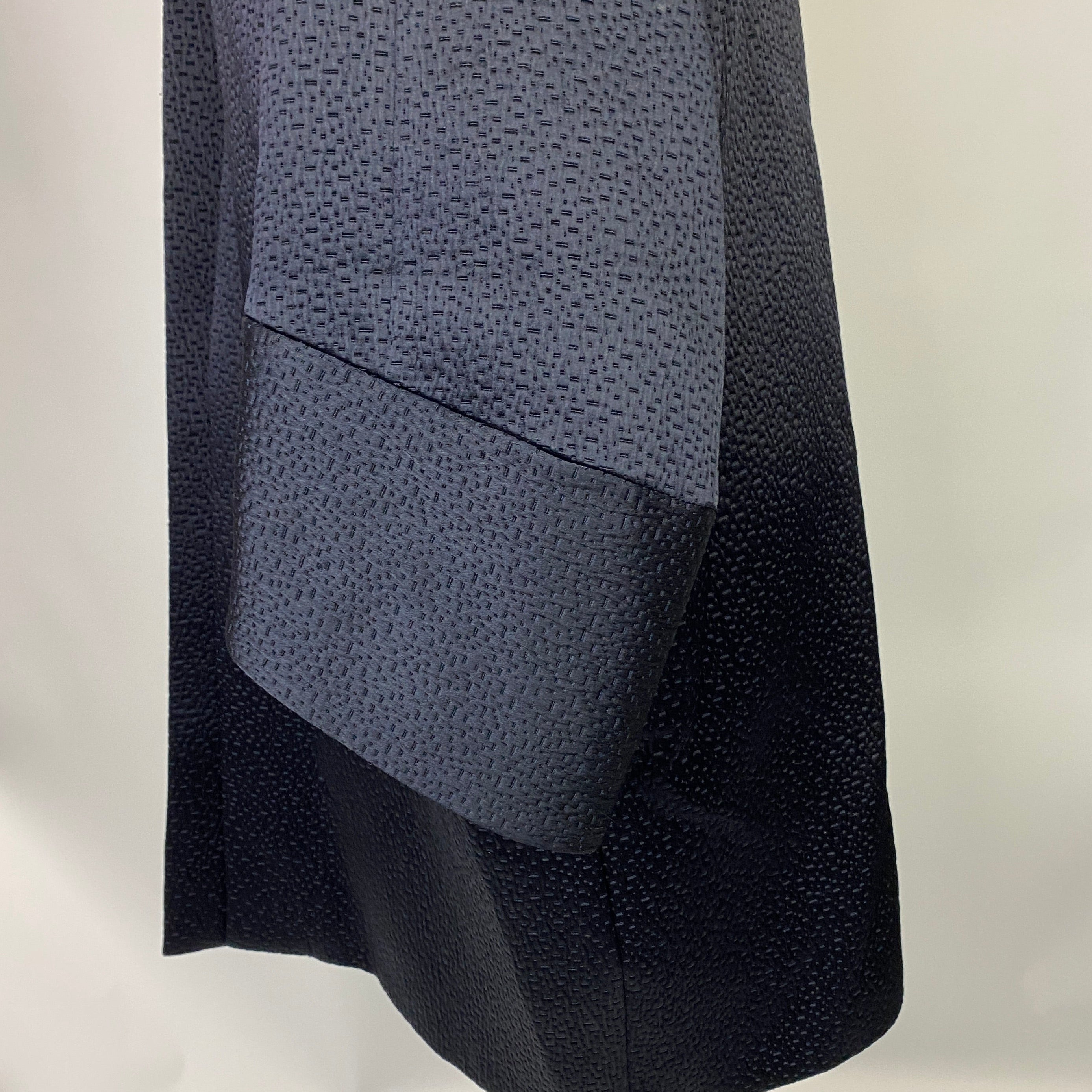 Amanda Wakeley Midnight Textured Satin Kimono Coat XL
