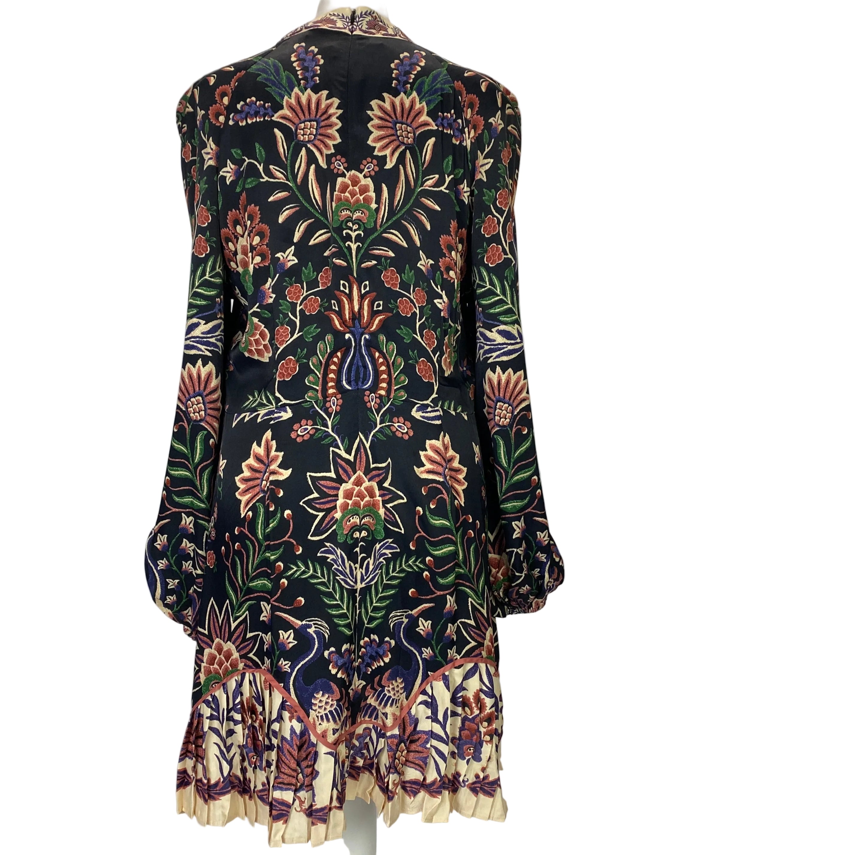 Farm Rio New £260 Garden Print Black Mini Dress L