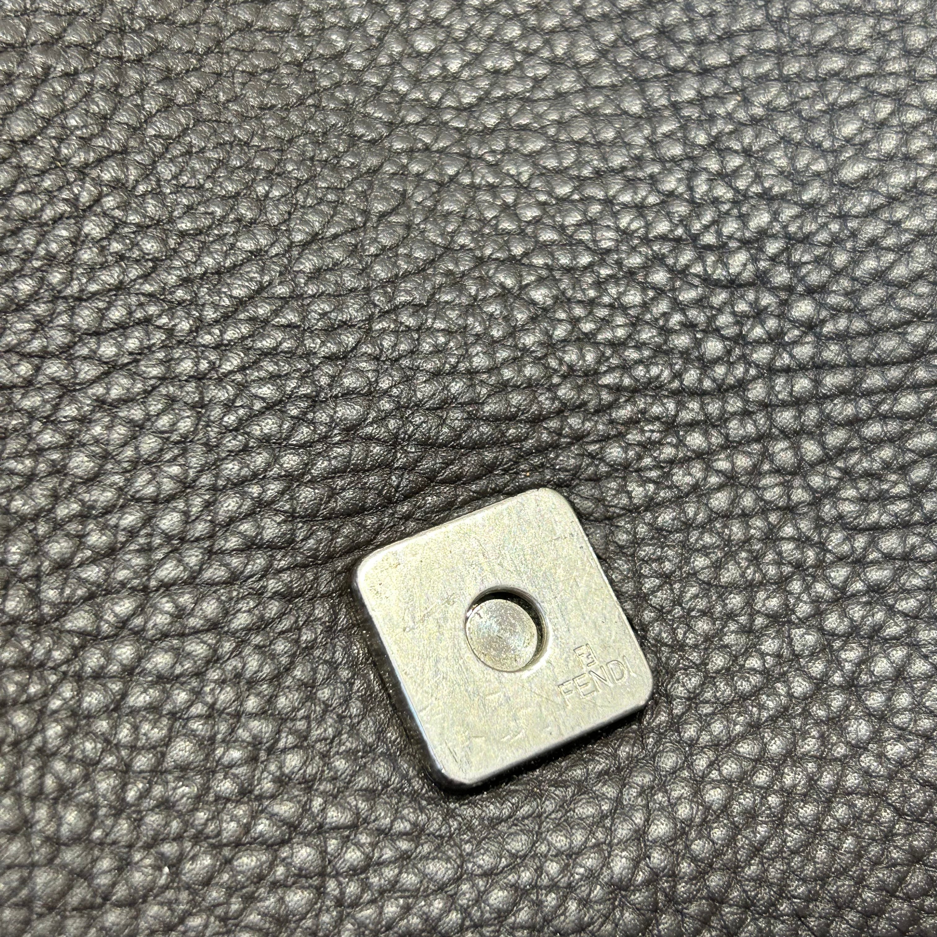 Fendi Selleria Espresso Large Flap Tote Bag