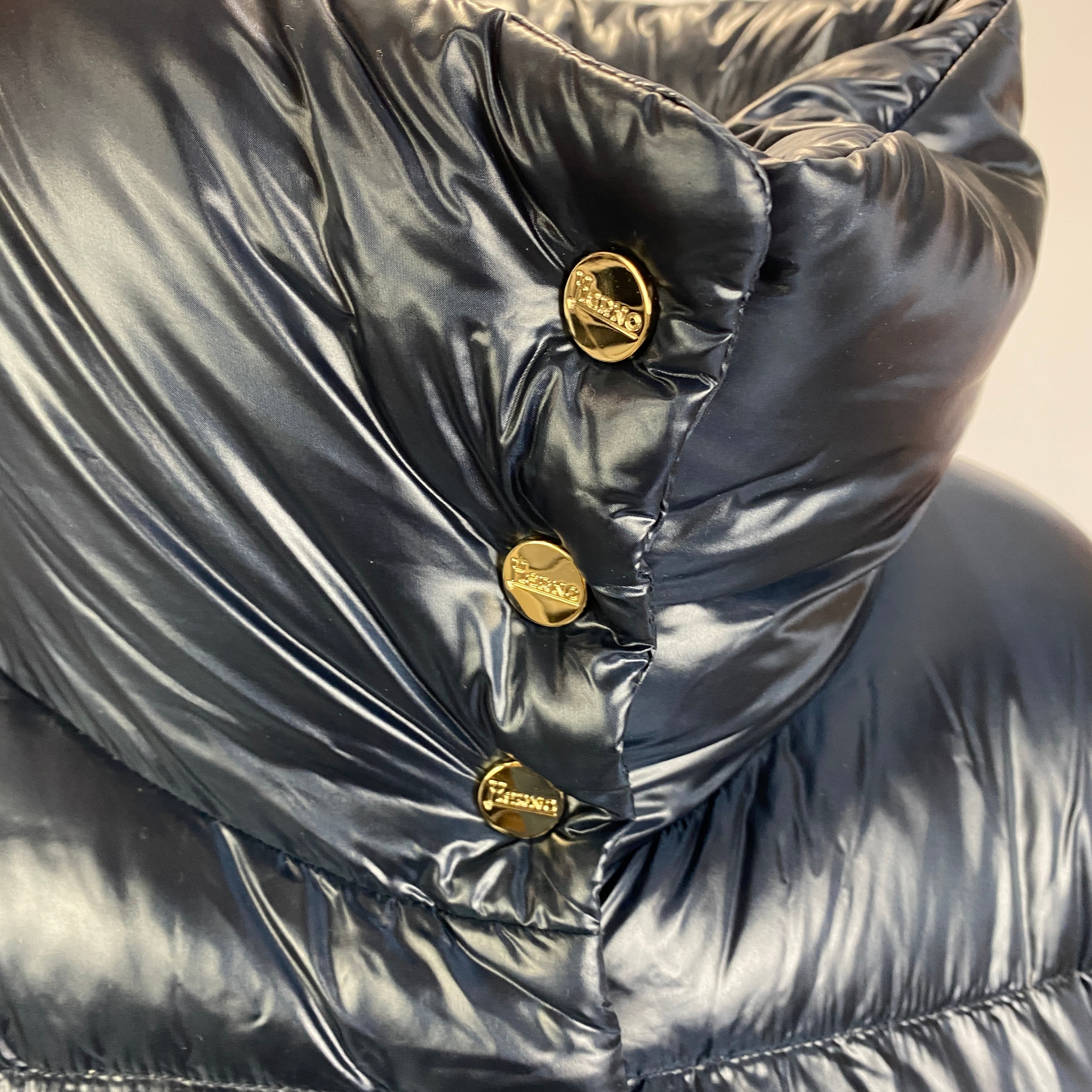 Herno New £575 Navy Duvet Coat L