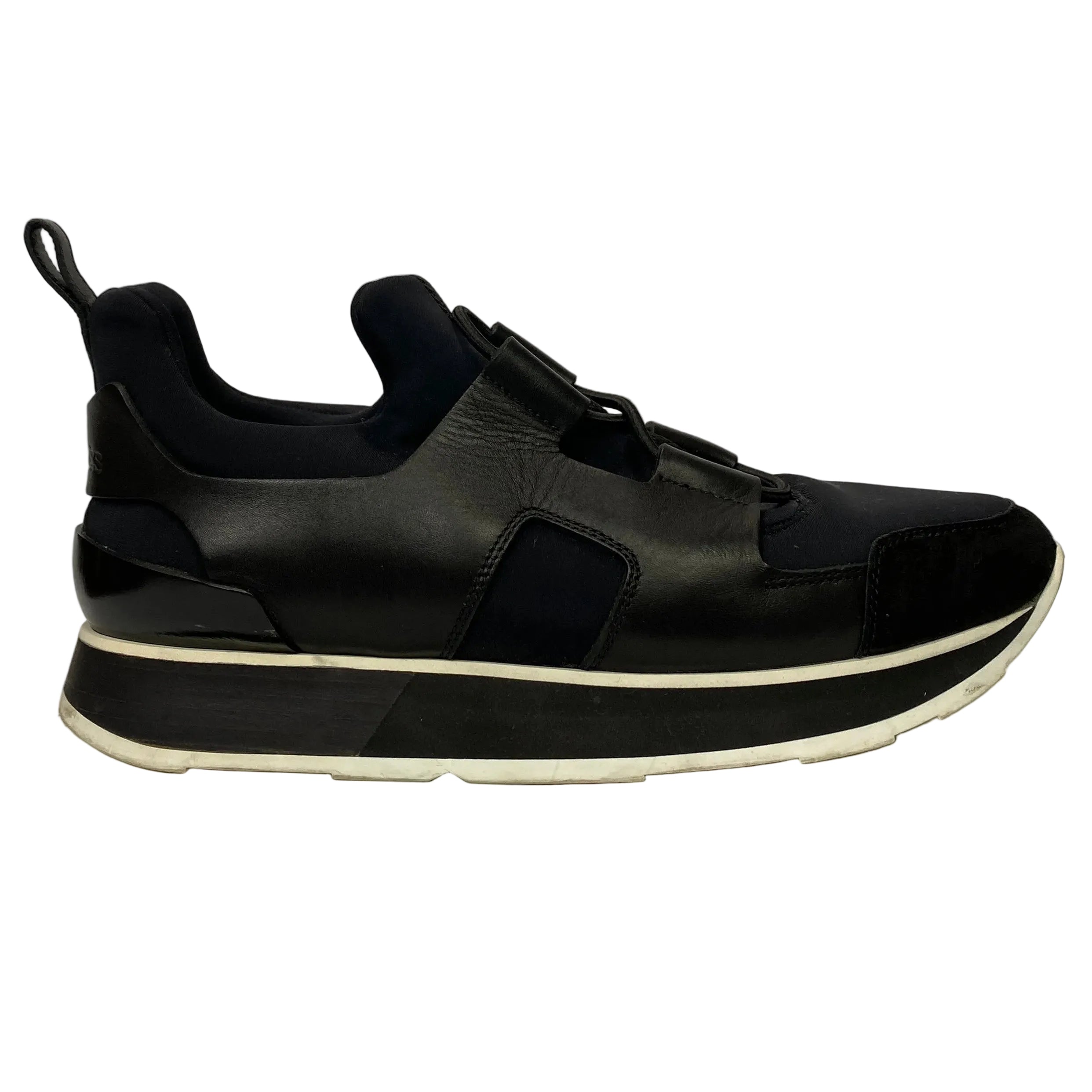 Hermes Black Neoprene & Leather Player Toile Technique Trainers 36.5