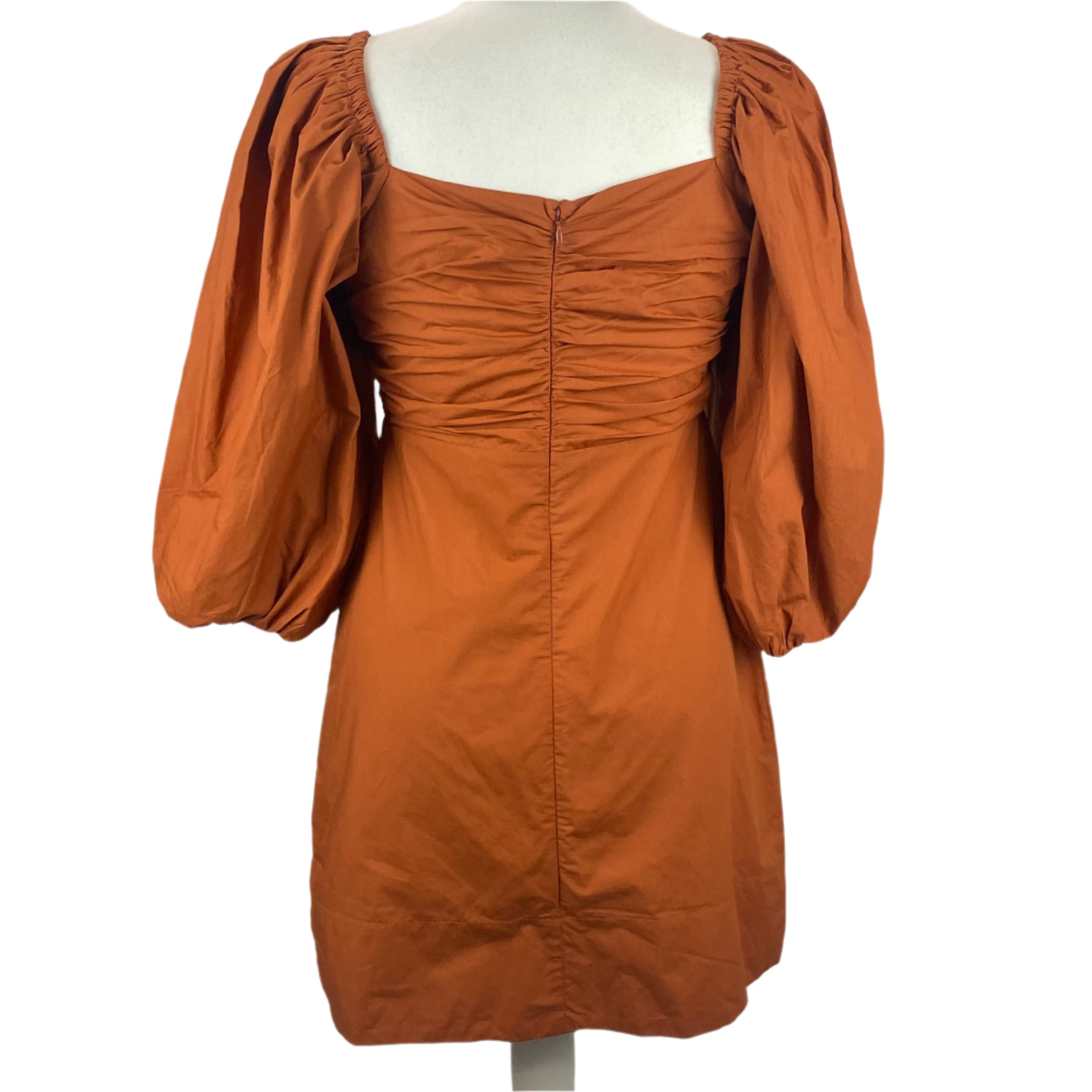 Rhode New £325 Clove Cotton Jeanne Mini Dress XS