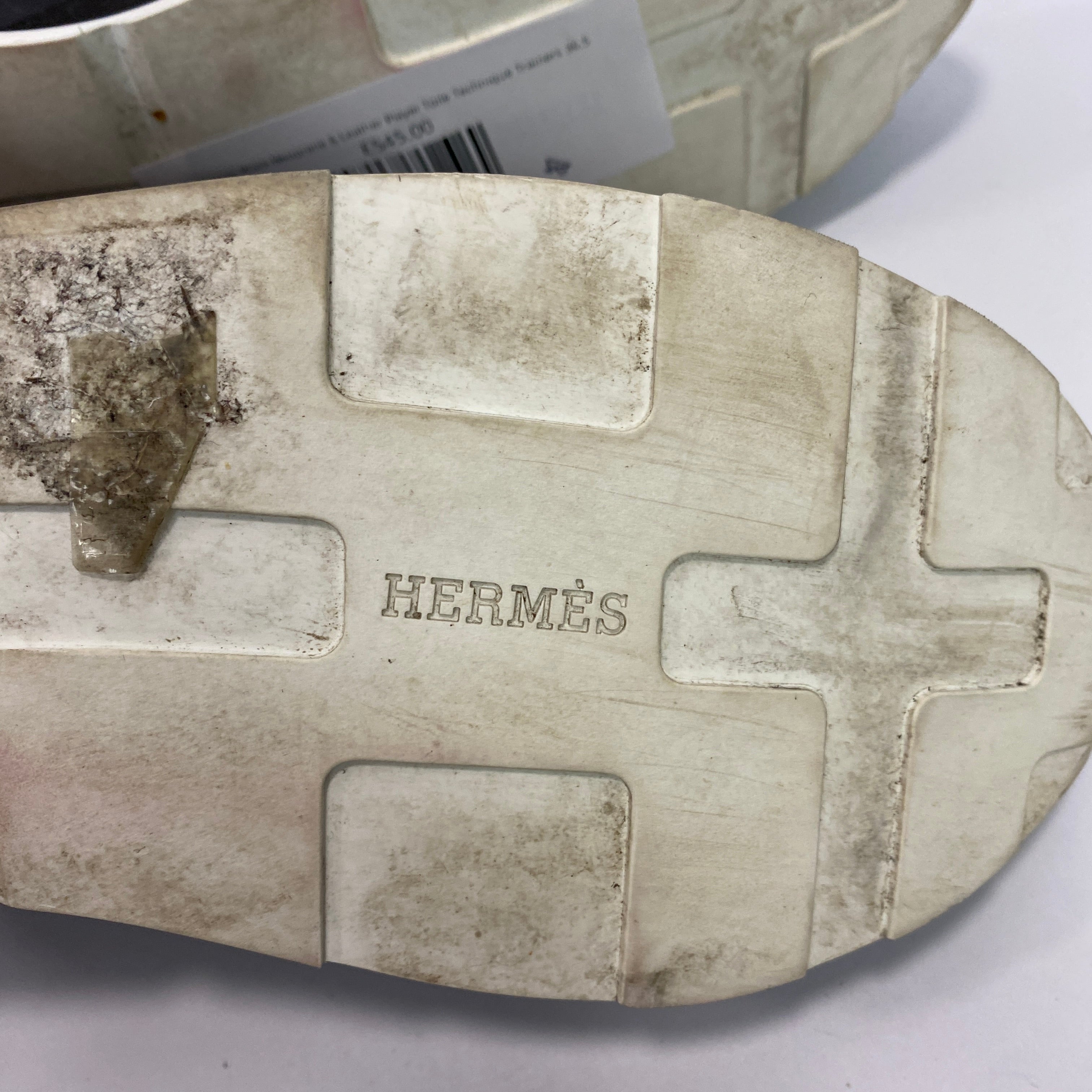 Hermes Black Neoprene & Leather Player Toile Technique Trainers 36.5
