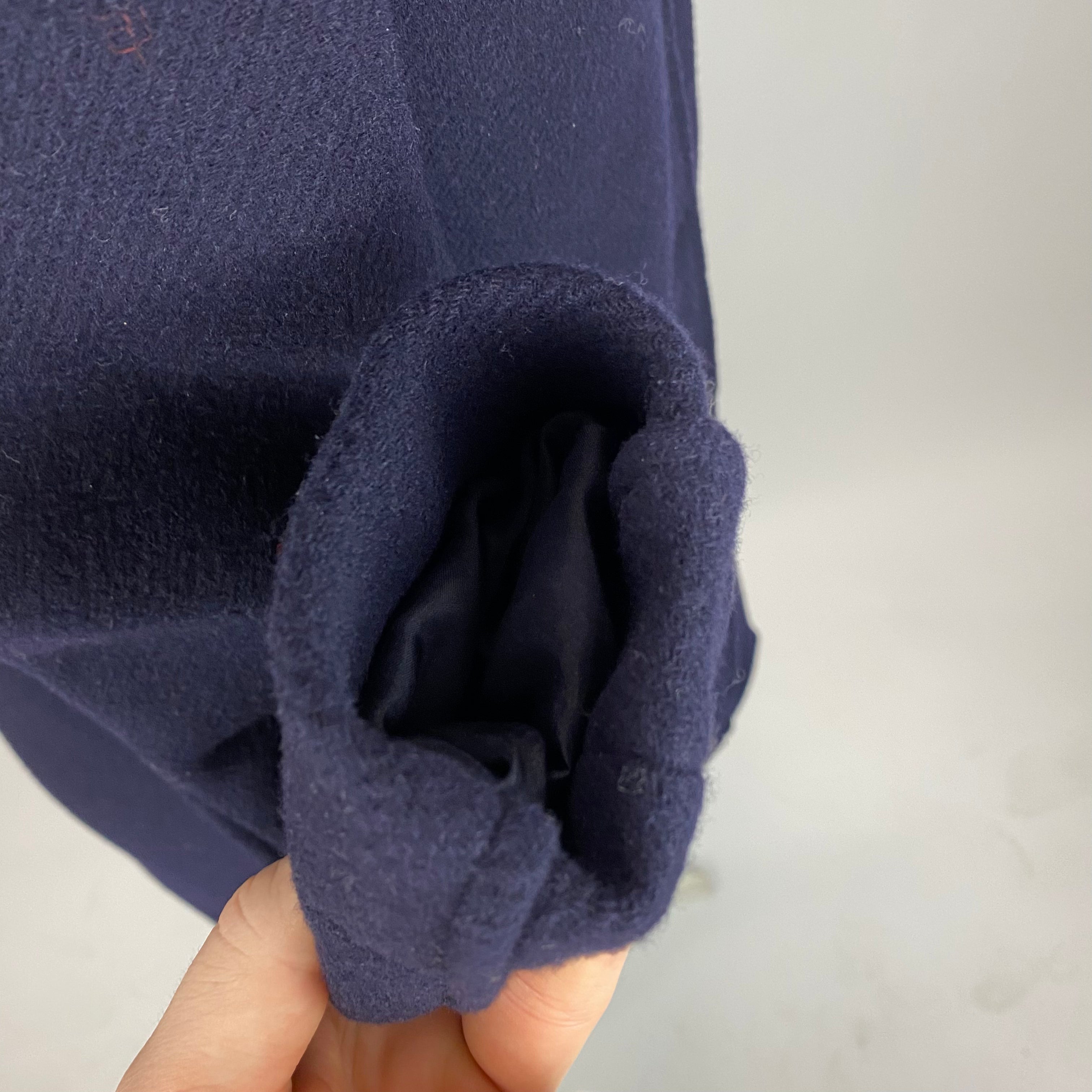 Chanel Navy Wool & Angora 3/4 Coat XXS/XS