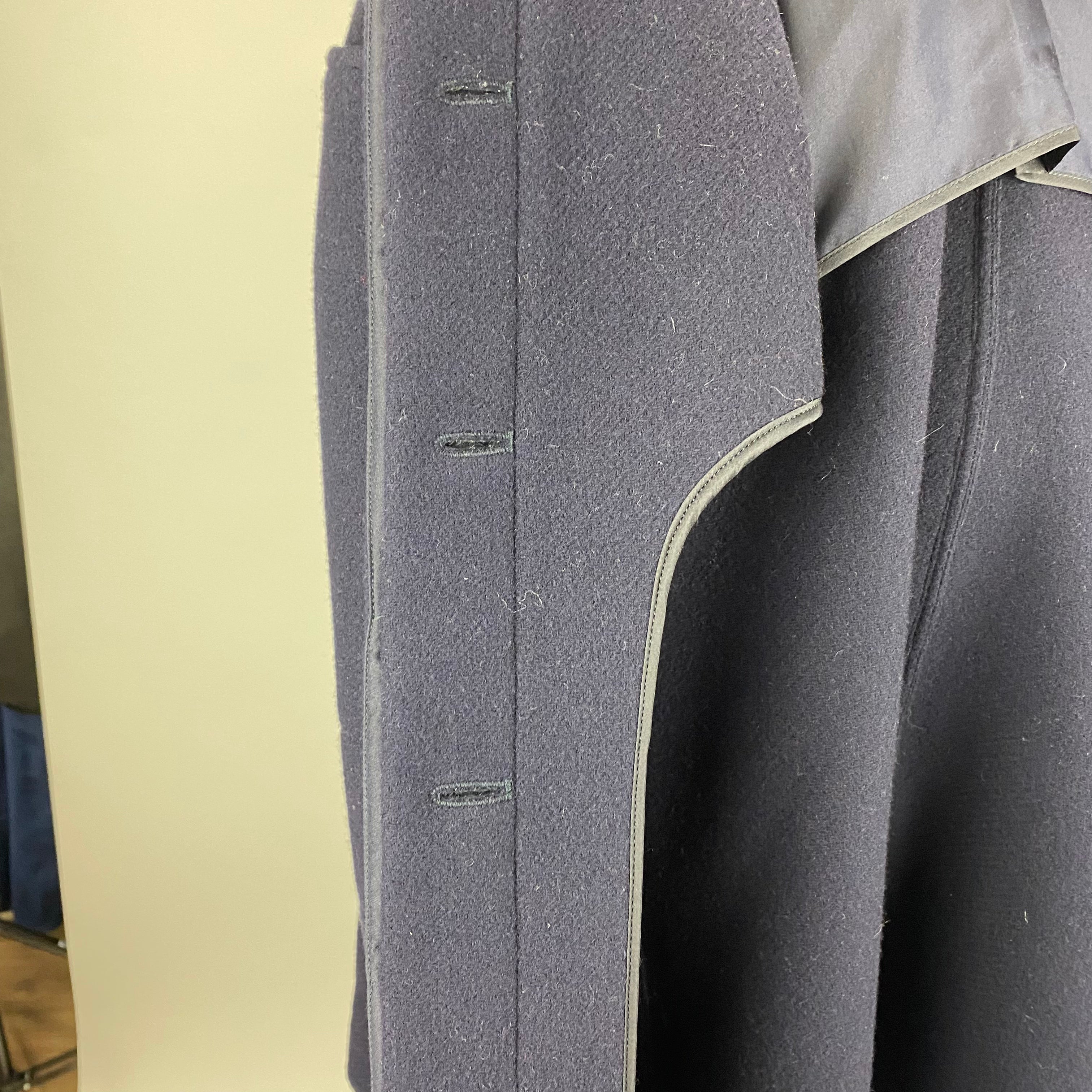 Chanel Navy Wool & Angora 3/4 Coat XXS/XS