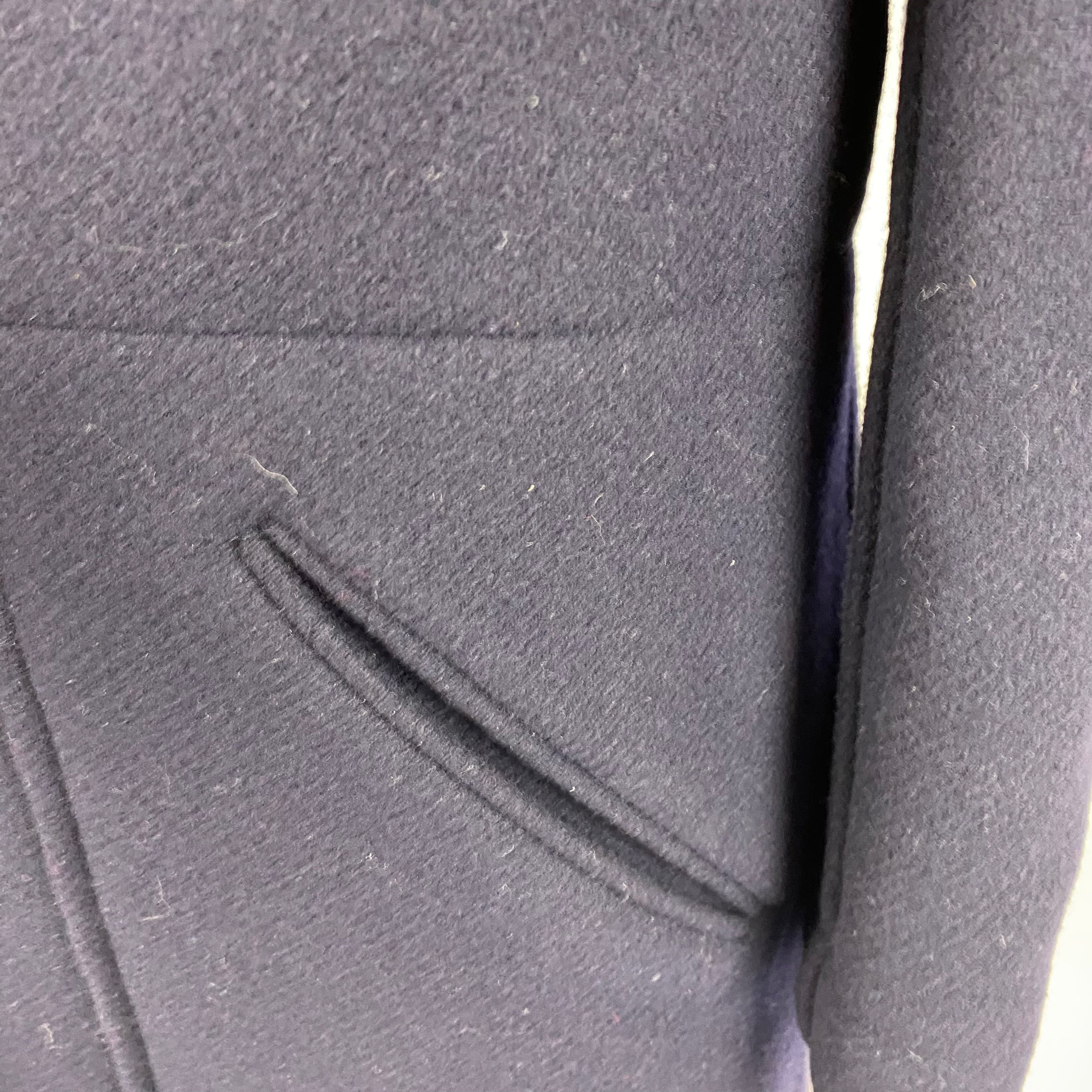 Chanel Navy Wool & Angora 3/4 Coat XXS/XS