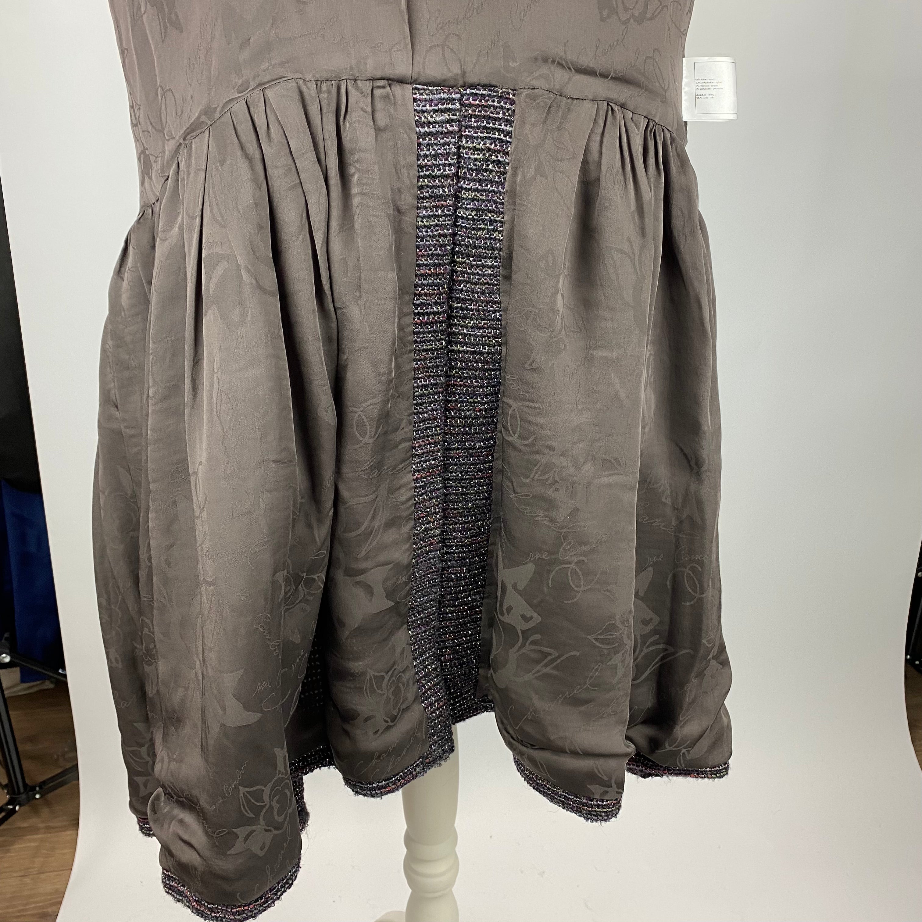 Chanel Fall 2011 Grey Damson & Silver Boucle Coatdress XS