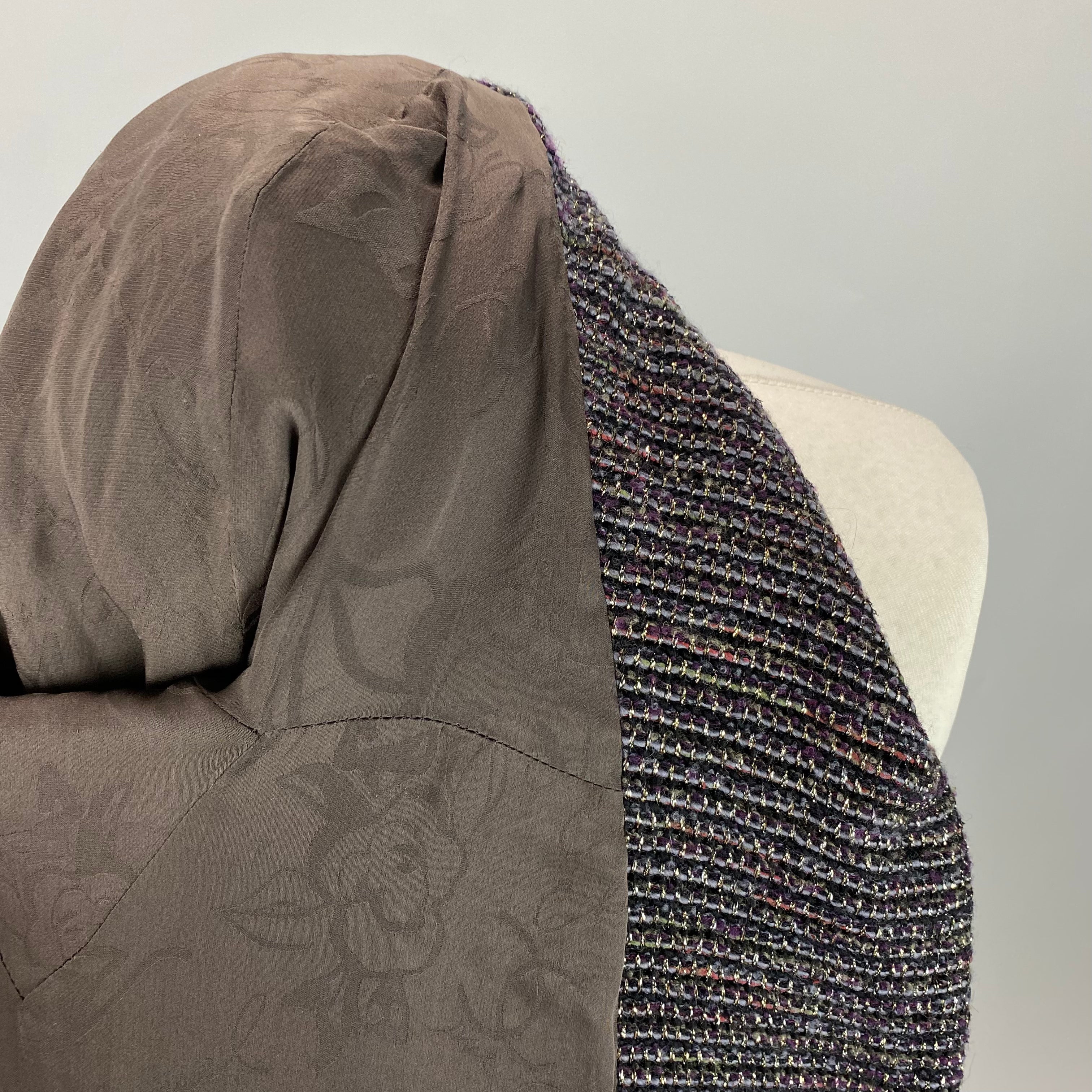 Chanel Fall 2011 Grey Damson & Silver Boucle Coatdress XS