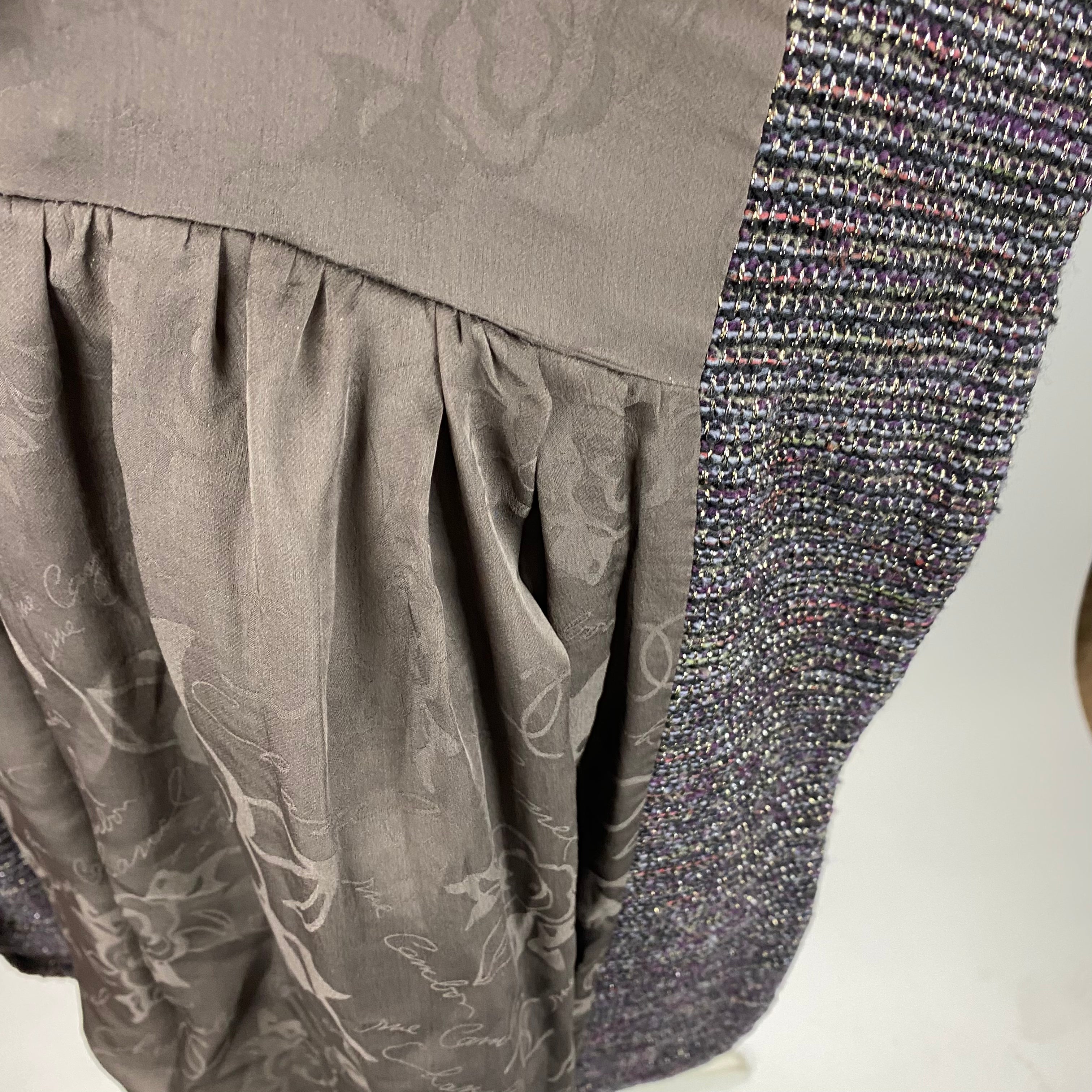 Chanel Fall 2011 Grey Damson & Silver Boucle Coatdress XS