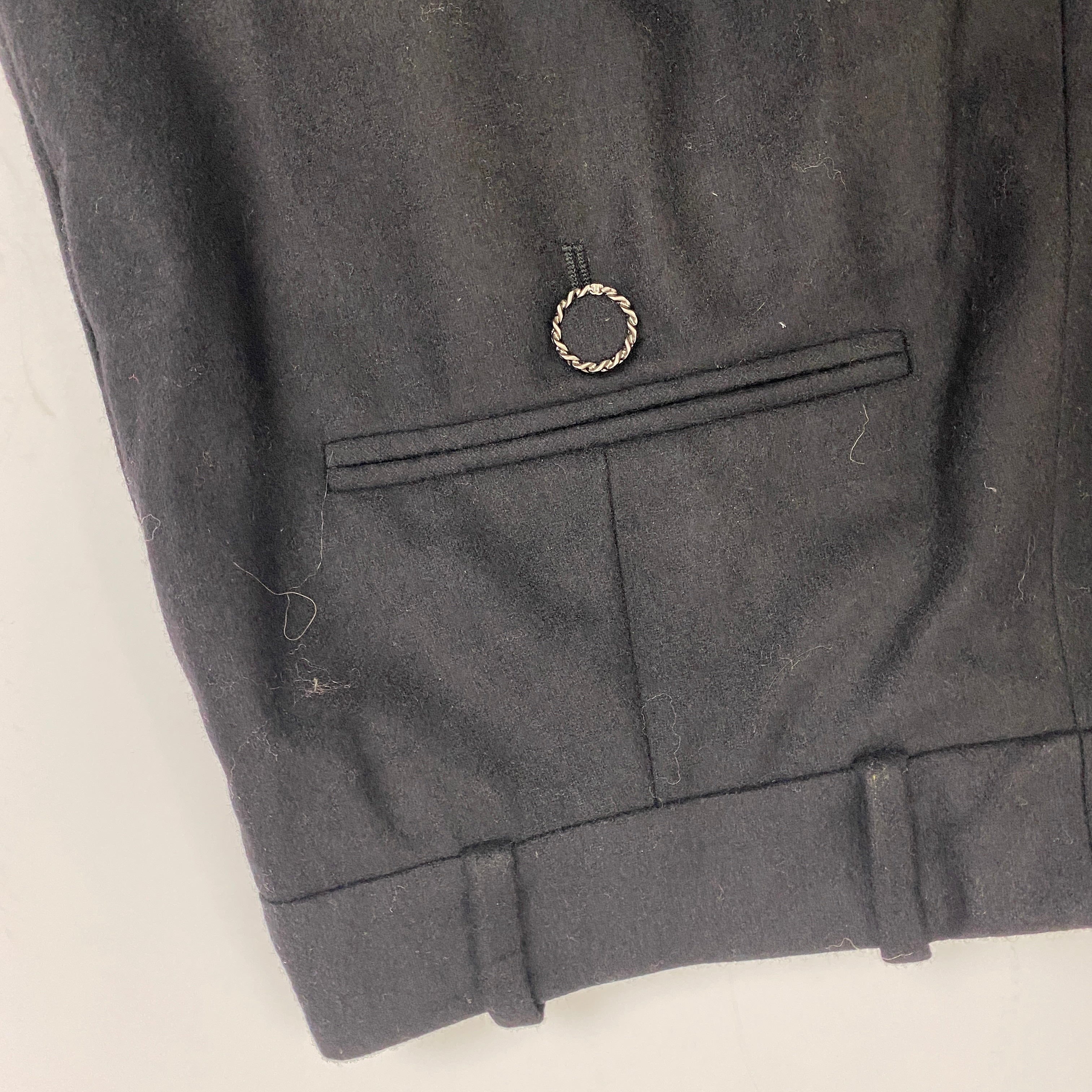 Chanel New Black Wool Wide Leg Trousers XS/S