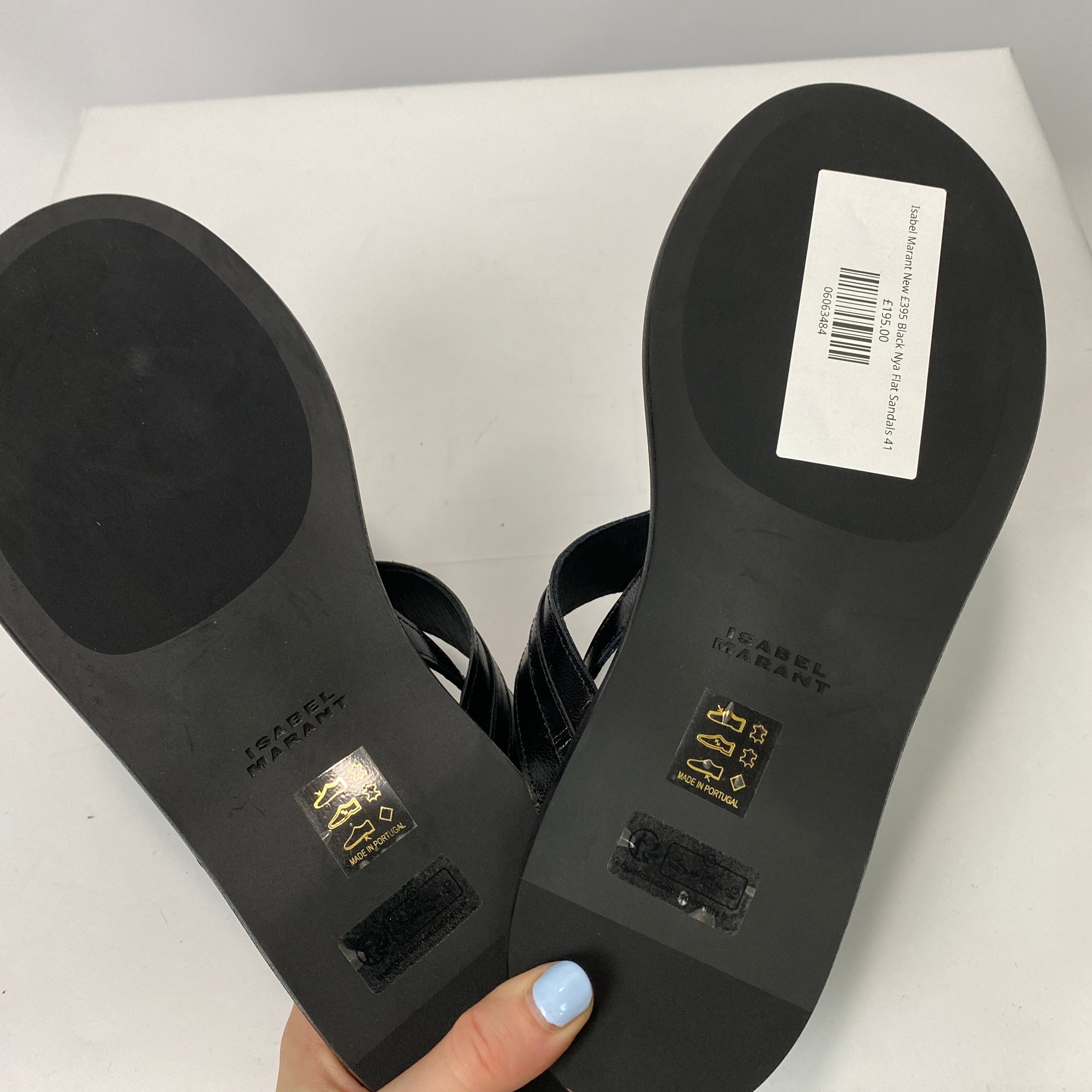 Isabel Marant New £395 Black Nya Flat Sandals 41