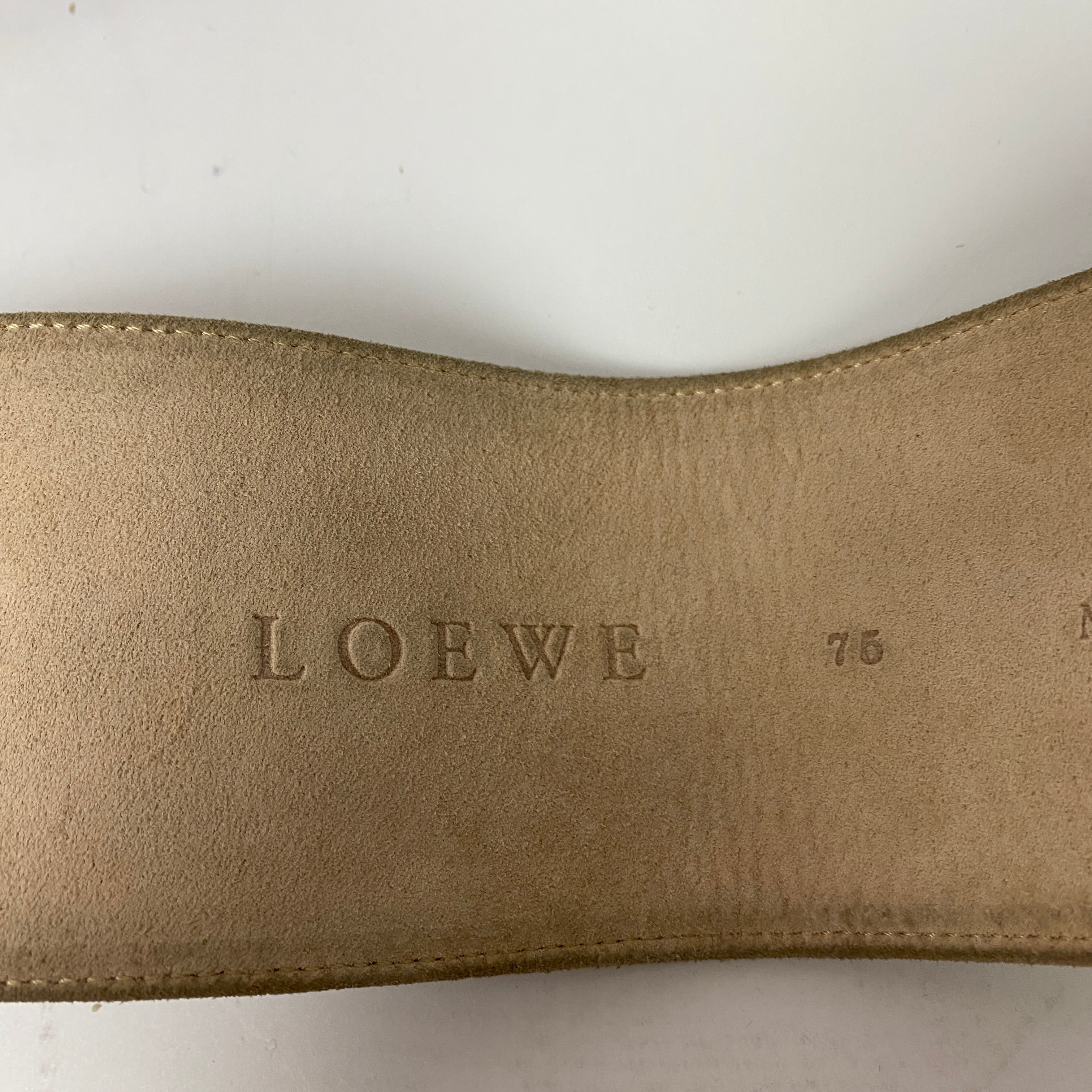 Loewe Vintage Black Nappa Leather Tie Belt XS-S