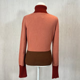 Loro Piana Salmon Terracotta & Cocoa Pure Baby Cashmere Sweater M