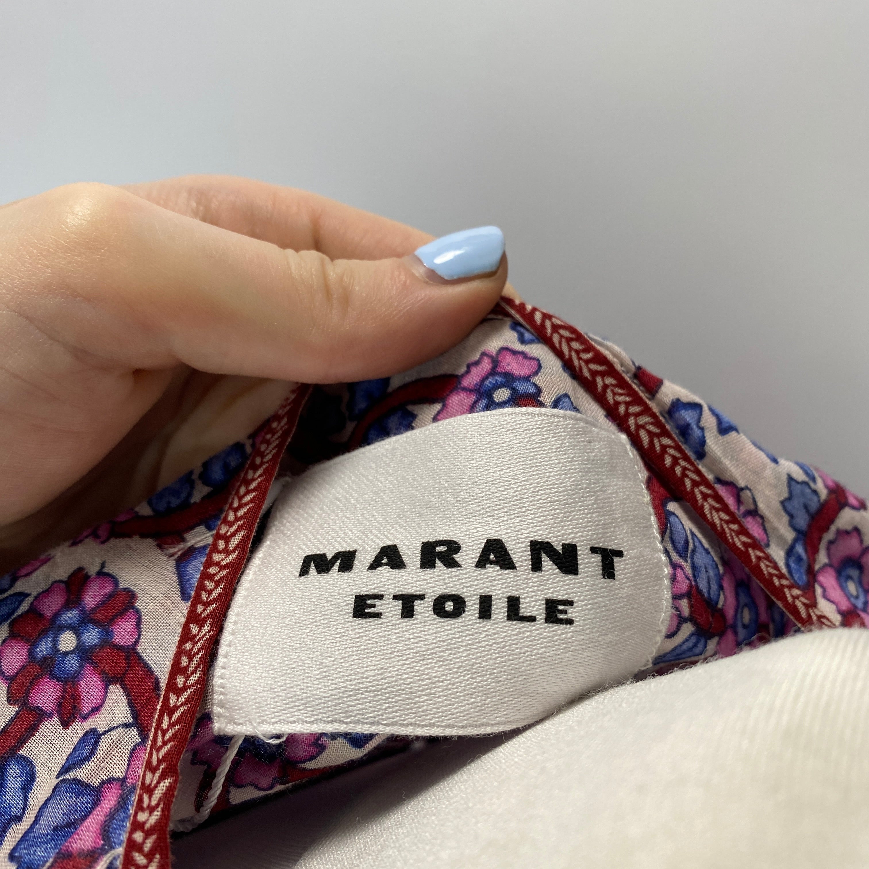 Isabel Marant Etoile New £480 Blue & Pink Greila Maxi Dress S