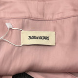 Zadig & Voltaire £280 Pink Telia Satin Tunic Blouse M