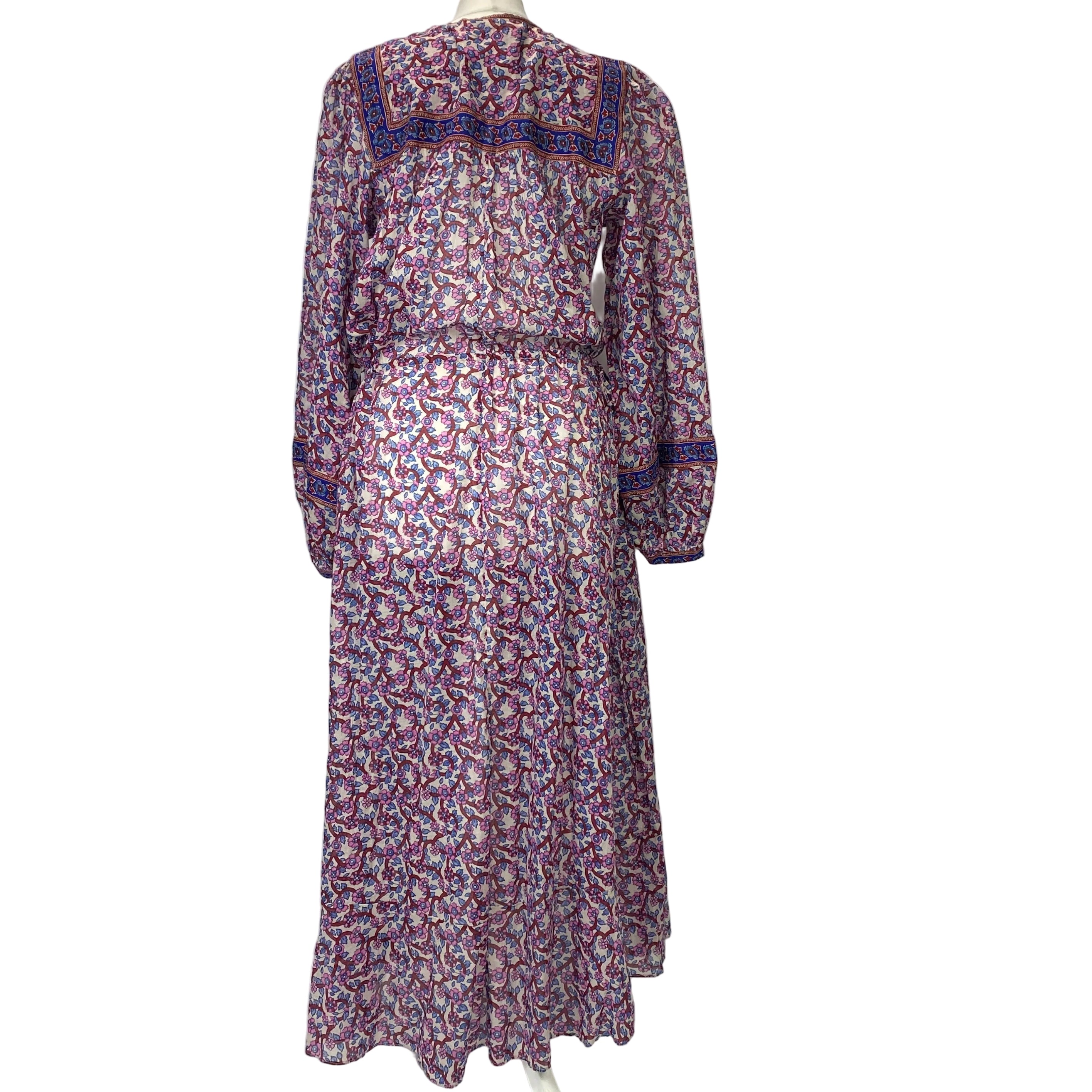 Isabel Marant Etoile New £480 Blue & Pink Greila Maxi Dress S