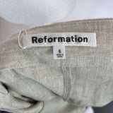Reformation Natural Gia Linen Midi Skirt XXS