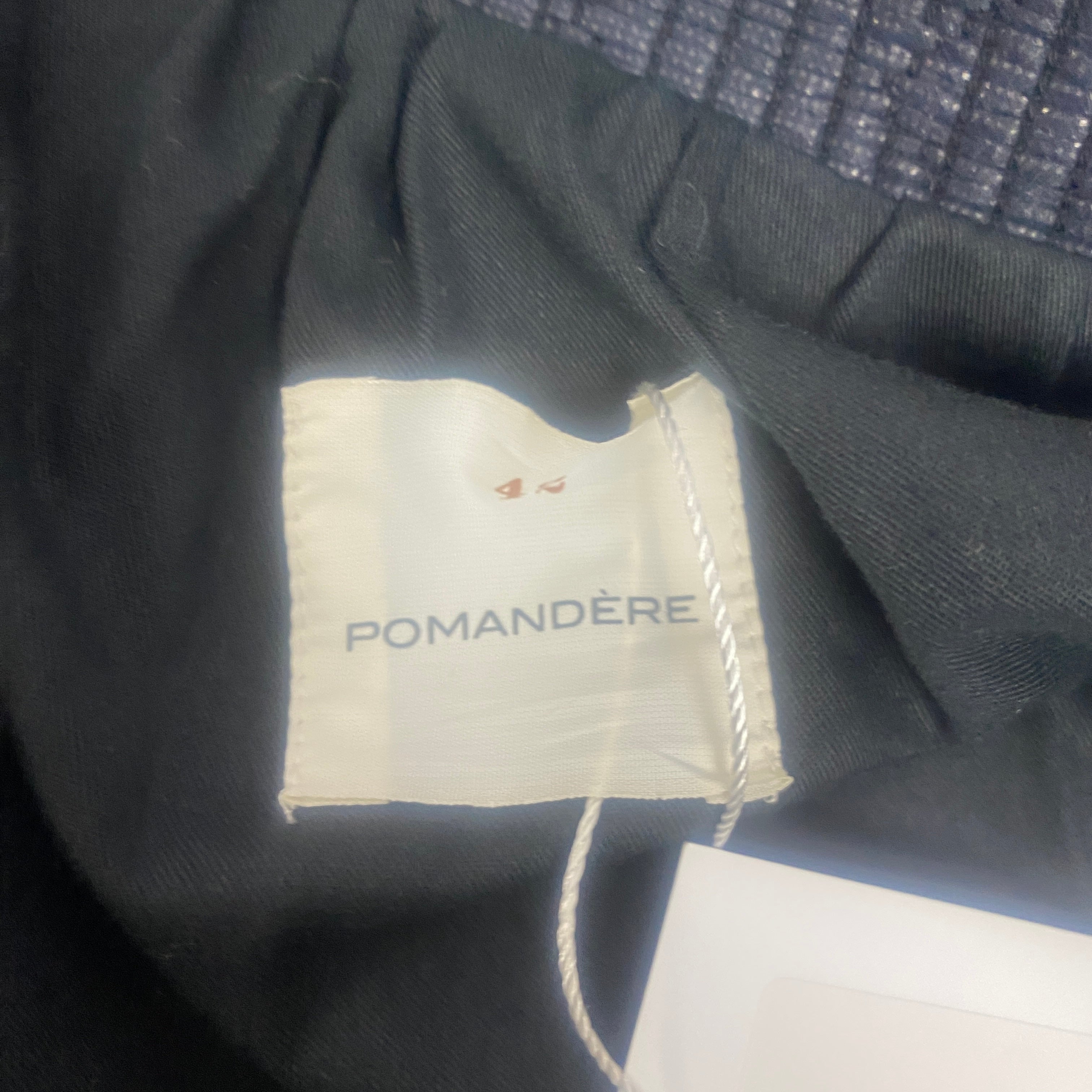 Pomandere Midnight & Black Cotton Jacquard Light Coat L