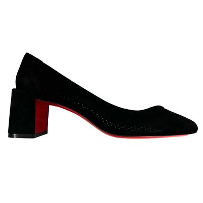 Christian Louboutin £675 Black Suede Incastrana Pumps 37