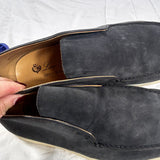 Loro Piana Charcoal Suede Summer Walk Loafers 39