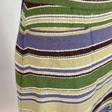 Chanel Putty & Lilac Stripe Weave Wool & Cotton Wrap Maxi Skirt S/M