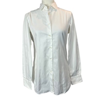 Loro Piana £600 Uber Luxe White Cotton Shirt S