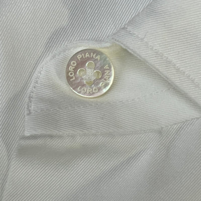 Loro Piana £600 Uber Luxe White Cotton Shirt S