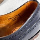 Cheaney £395 Navy Punched Leather Maisie Brogues 38.5