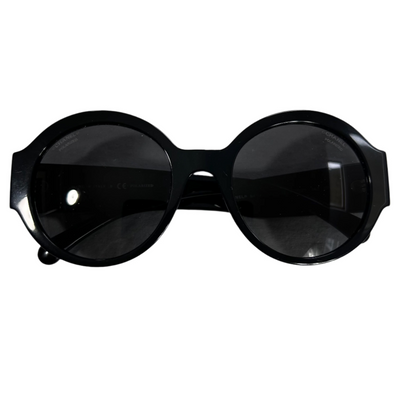 Chanel £450 Black Round 5410 Sunglasses