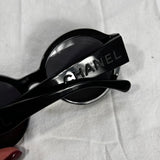 Chanel £450 Black Round 5410 Sunglasses