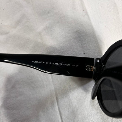 Chanel £450 Black Round 5410 Sunglasses