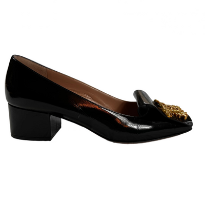 Valentino £725 Black Maison Gryphons Pumps 40