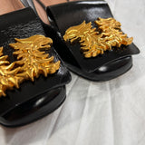 Valentino £725 Black Maison Gryphons Pumps 40